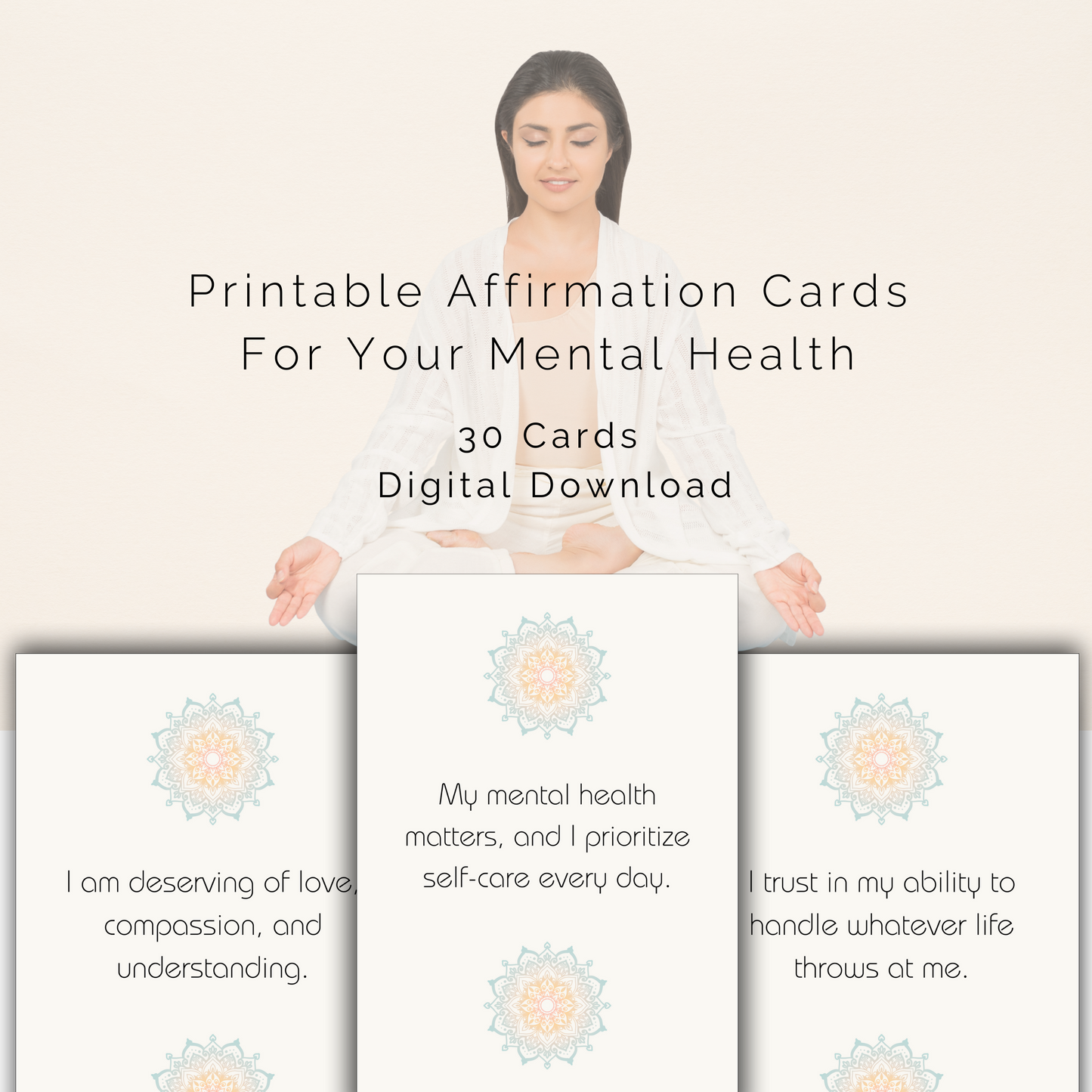 Printable Affirmation Cards For Mental Health
